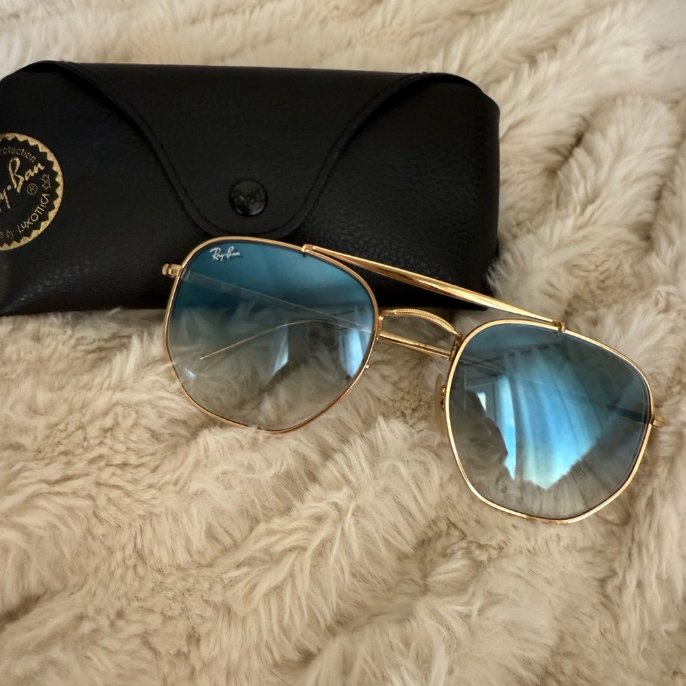 Ray-Ban The Marshal II Sunglasses RB3648 54/21 with gradient blue lens - Picture 4 of 8
